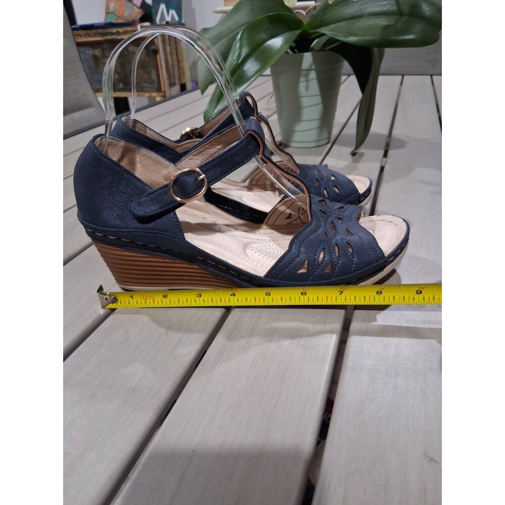 B Comfort Womens Wedge Sandals; Open Toe EU 40 Appr 9US SB6 - Picture 5 of 10